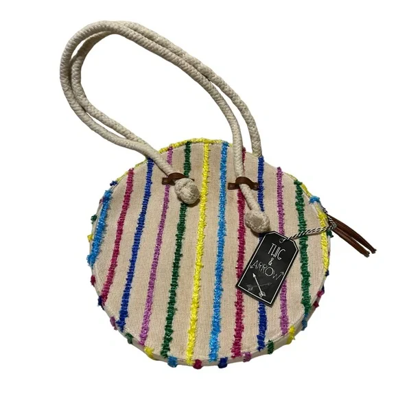 Twig Arrow Bags Twig Arrow Round Purse Multicolor Stripe